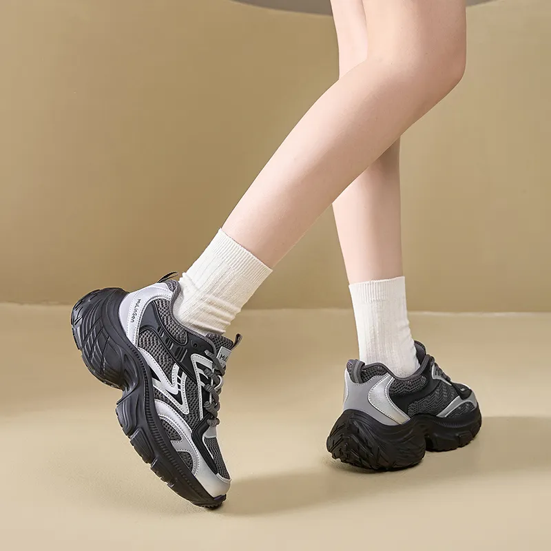 Mulinsen Slip Resistant, Abrasion Resistant, Lightweight Low Top Chunky Sneakers Women's-9
