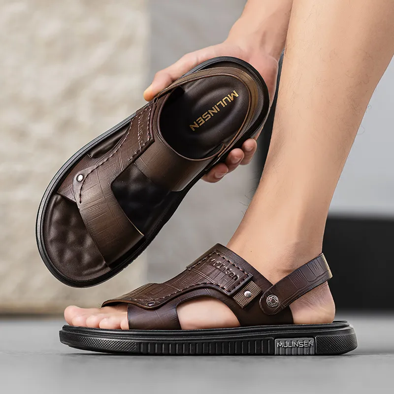 Mulinsen Beach Sandals Men Black-10
