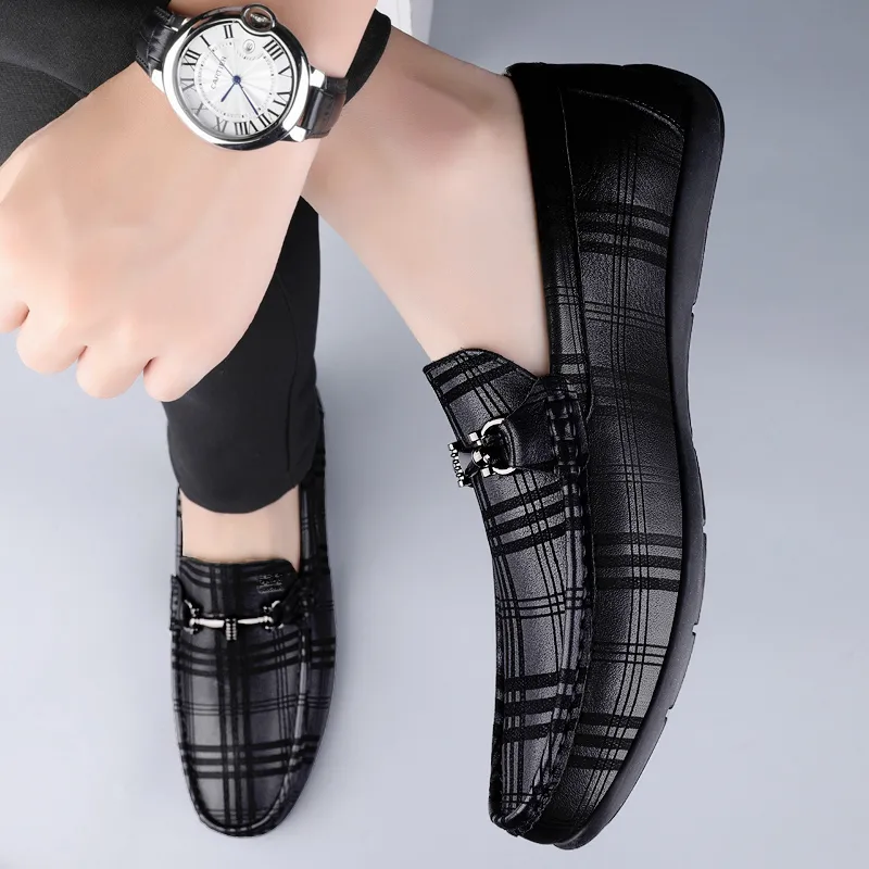 Mulinsen Men's Casual Shoes Men Low Top Black Glossy/Black Pattern-11