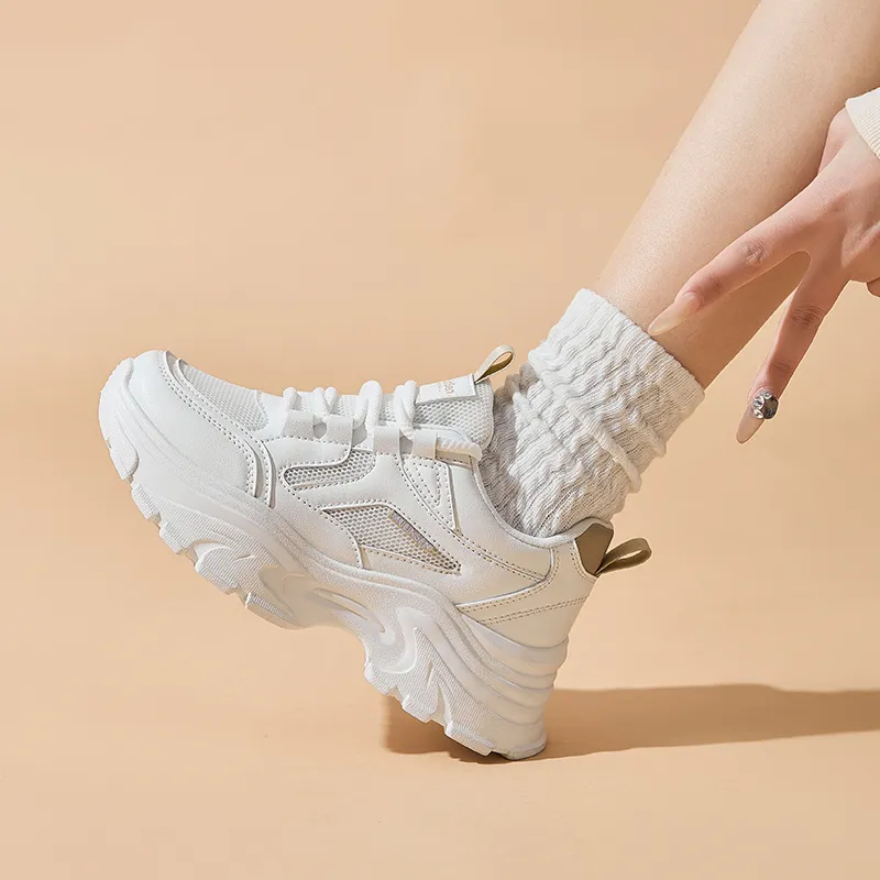 Mulinsen Slip Resistant, Abrasion Resistant, Breathable Low Top Chunky Sneakers Women's-11