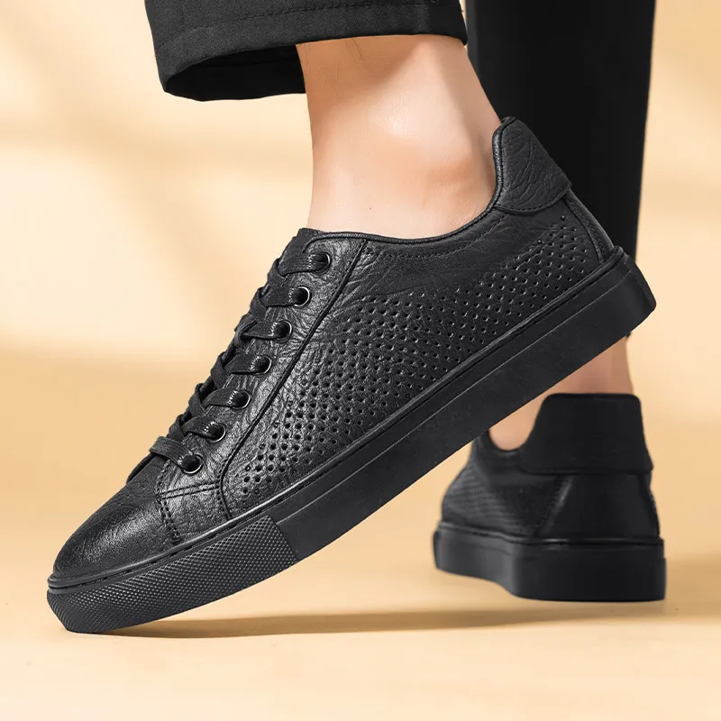 Mulinsen Slip Resistant, Abrasion Resistant, Lightweight, Breathable Low Top Skateboard Shoes Men's Black-1