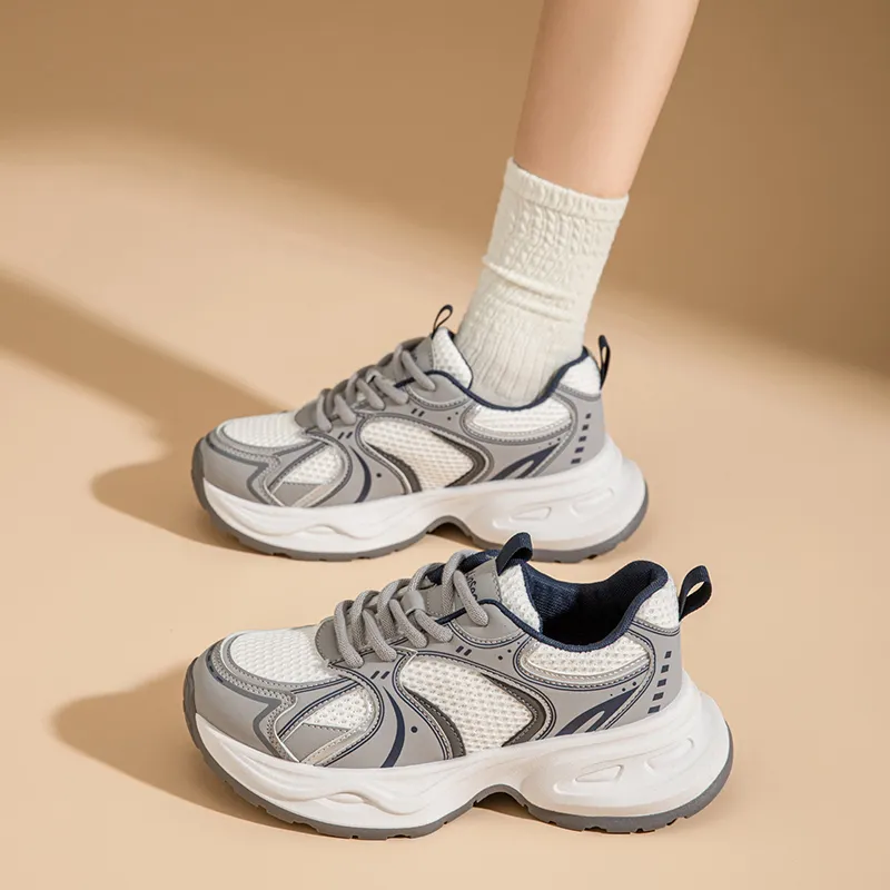Mulinsen Slip Resistant, Abrasion Resistant, Lightweight Low Top Chunky Sneakers Women's-13