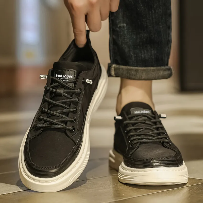 Mulinsen Anti Slip Wear Resistant Low Top Skateboard Shoes Men's-3