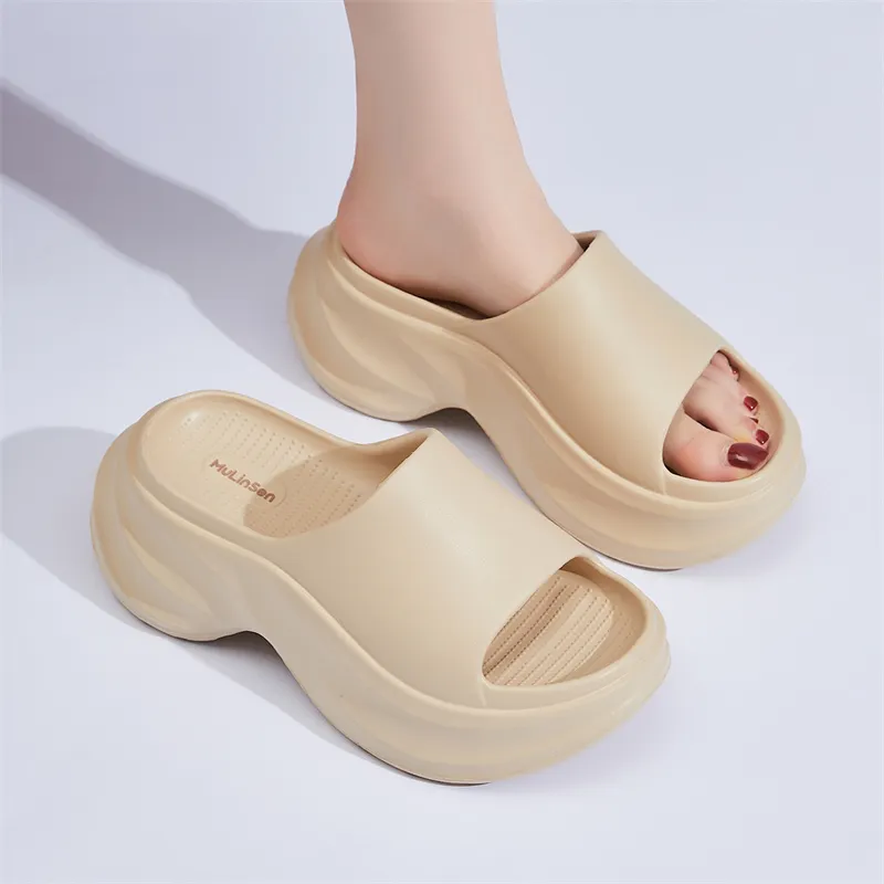 Mulinsen Cut Out Slip Resistant Abrasion Resistant Slide Slippers Women's-19
