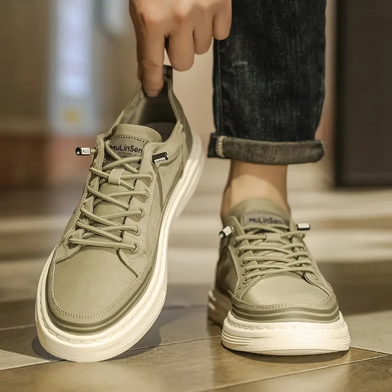 Mulinsen Anti Slip Wear Resistant Low Top Skateboard Shoes Men's-17