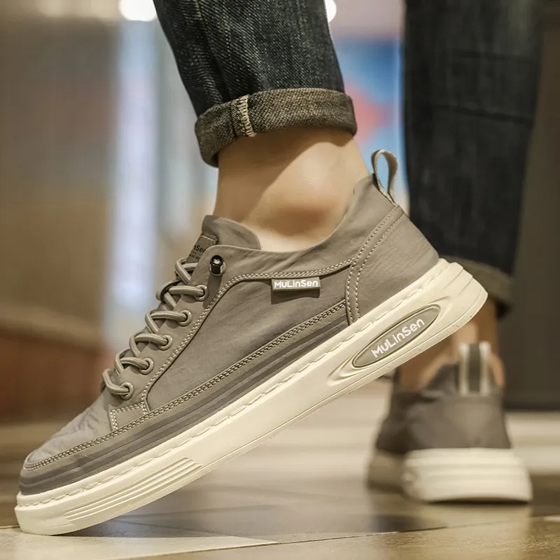 Mulinsen Anti Slip Wear Resistant Low Top Skateboard Shoes Men's-12