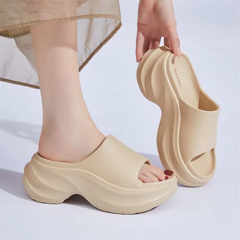 Mulinsen Cut Out Slip Resistant Abrasion Resistant Slide Slippers Women's-20