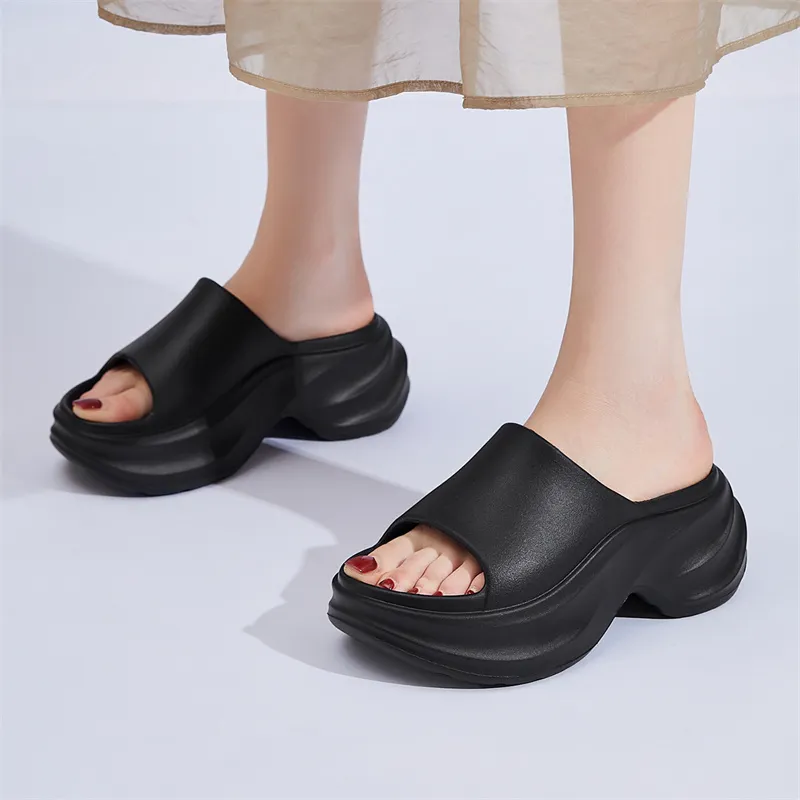 Mulinsen Cut Out Slip Resistant Abrasion Resistant Slide Slippers Women's-3