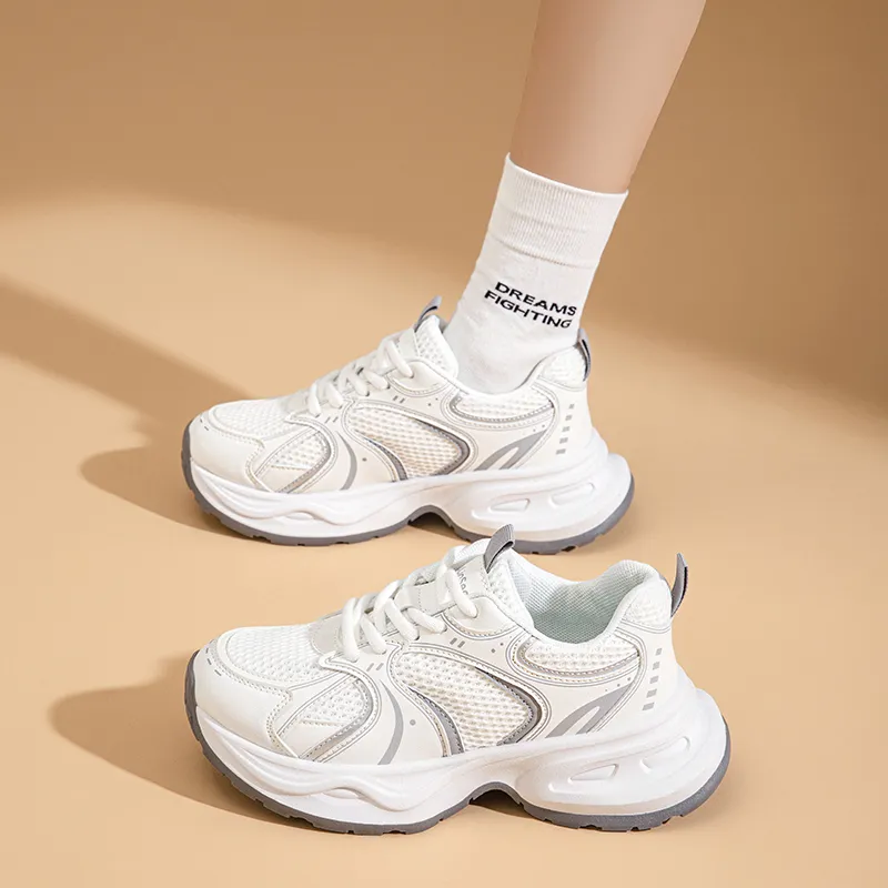 Mulinsen Slip Resistant, Abrasion Resistant, Lightweight Low Top Chunky Sneakers Women's-6