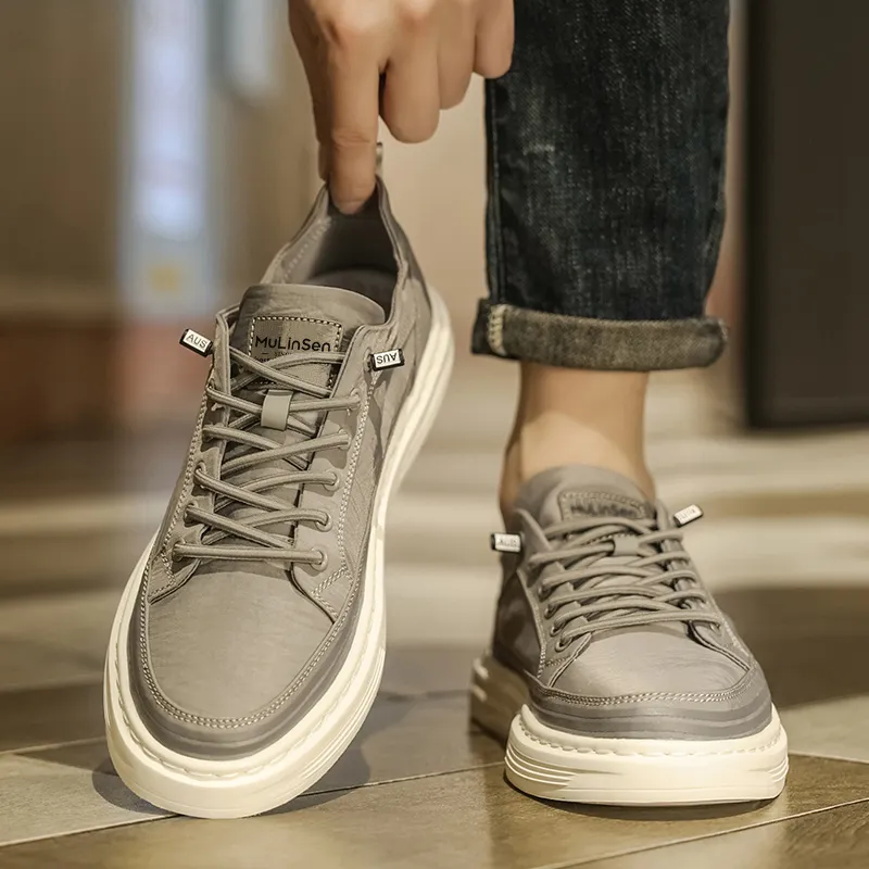 Mulinsen Anti Slip Wear Resistant Low Top Skateboard Shoes Men's-10