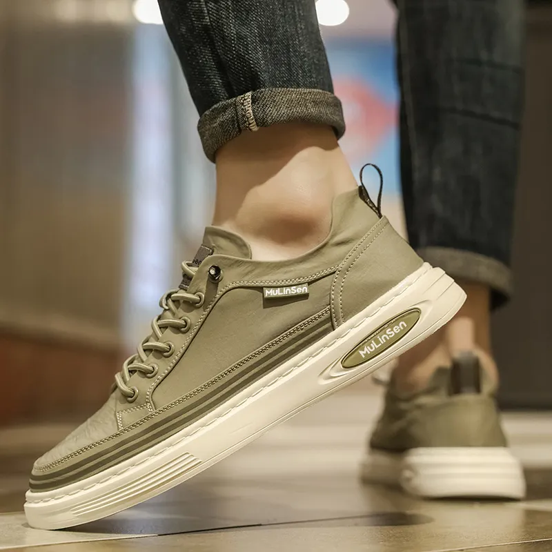 Mulinsen Anti Slip Wear Resistant Low Top Skateboard Shoes Men's-19