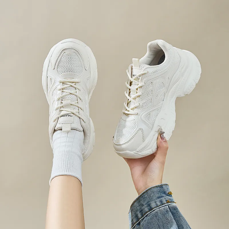 Mulinsen Anti Slip And Wear Resistant Height Increasing Low Top Chunky Sneakers Women's-2