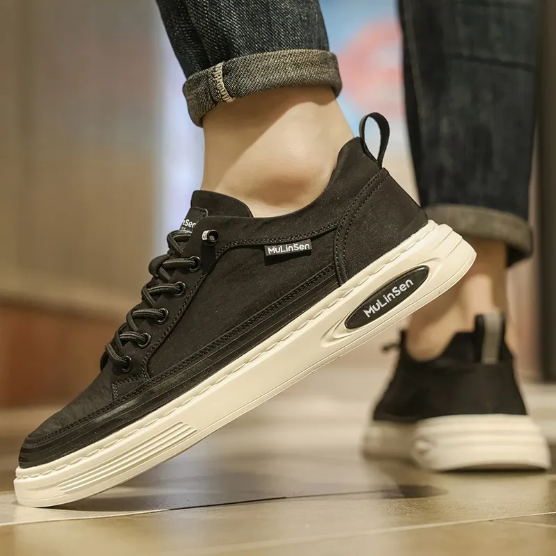 Mulinsen Anti Slip Wear Resistant Low Top Skateboard Shoes Men's-5