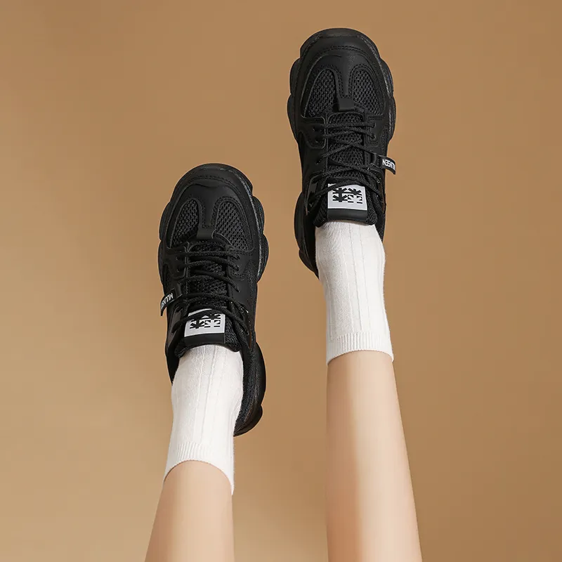 Mulinsen Slip Resistant, Abrasion Resistant, Lightweight, Height Increasing Low Top Chunky Sneakers Women's-4
