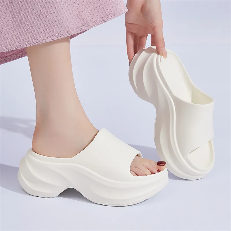 Mulinsen Cut Out Slip Resistant Abrasion Resistant Slide Slippers Women's-13