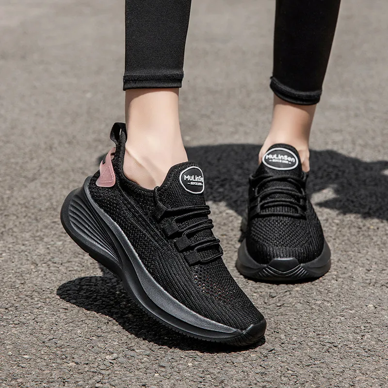 Mulinsen Shock Absorbers Slip Resistant Breathable Low Top Casual Shoes Women's-5