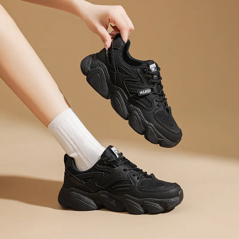Mulinsen Slip Resistant, Abrasion Resistant, Lightweight, Height Increasing Low Top Chunky Sneakers Women's-6