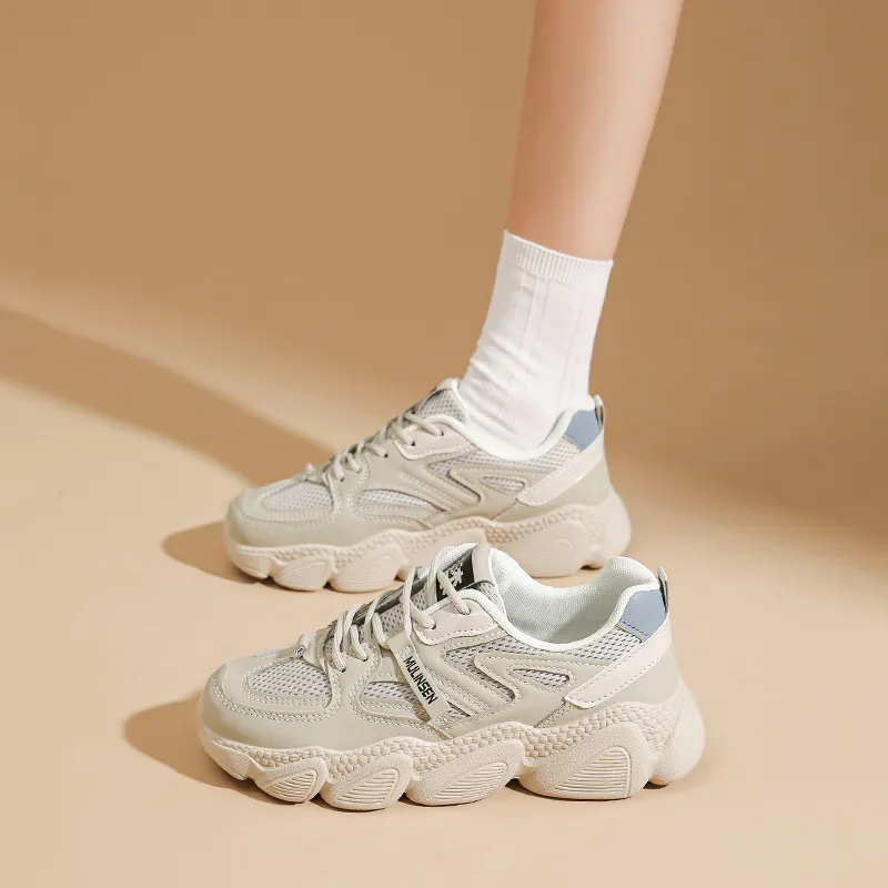Mulinsen Slip Resistant, Abrasion Resistant, Lightweight, Height Increasing Low Top Chunky Sneakers Women's-12