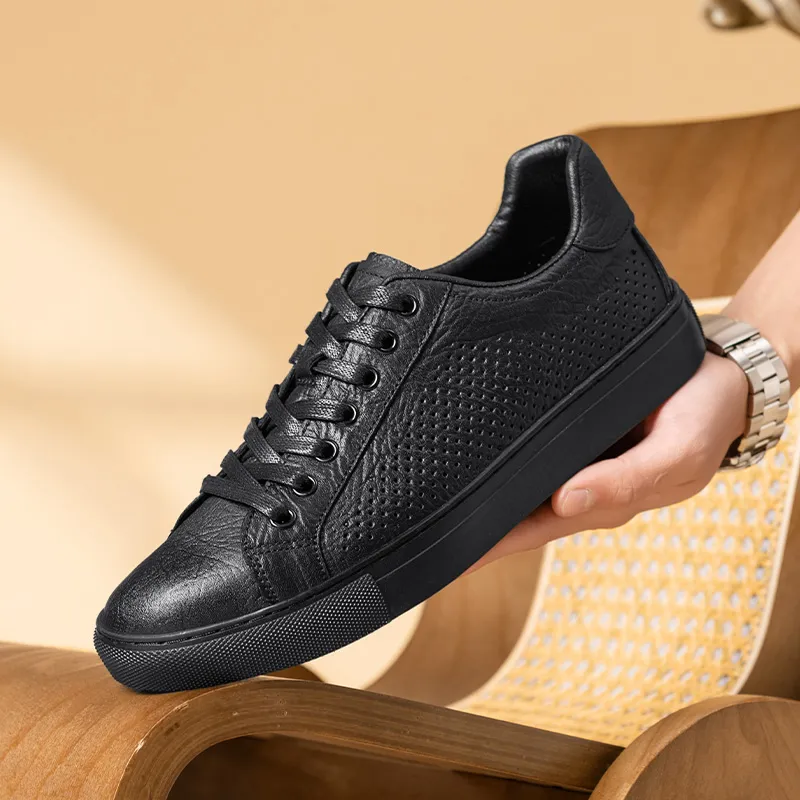 Mulinsen Slip Resistant, Abrasion Resistant, Lightweight, Breathable Low Top Skateboard Shoes Men's Black-2