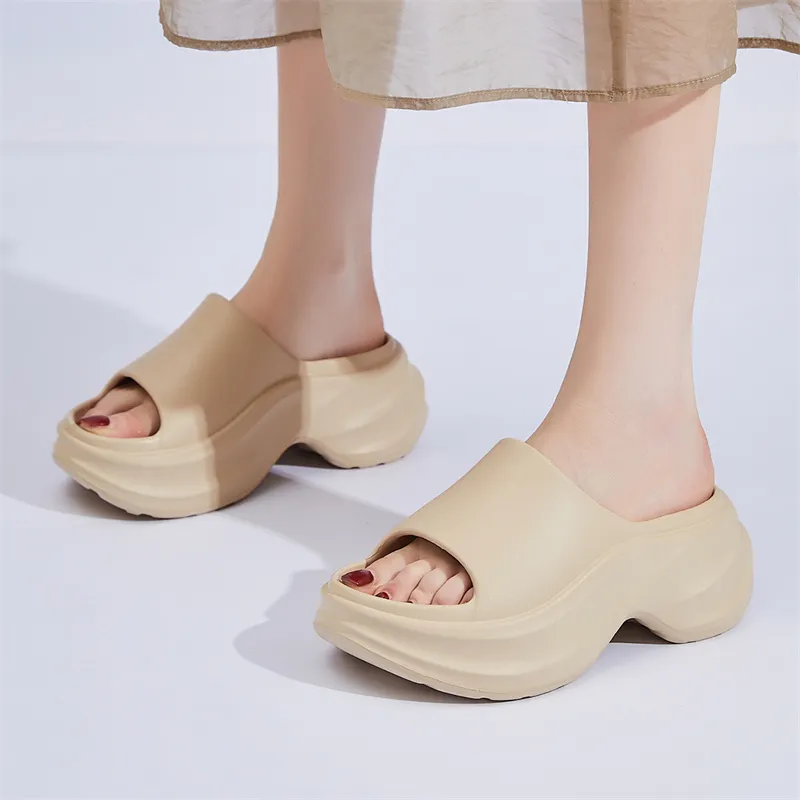 Mulinsen Cut Out Slip Resistant Abrasion Resistant Slide Slippers Women's-17