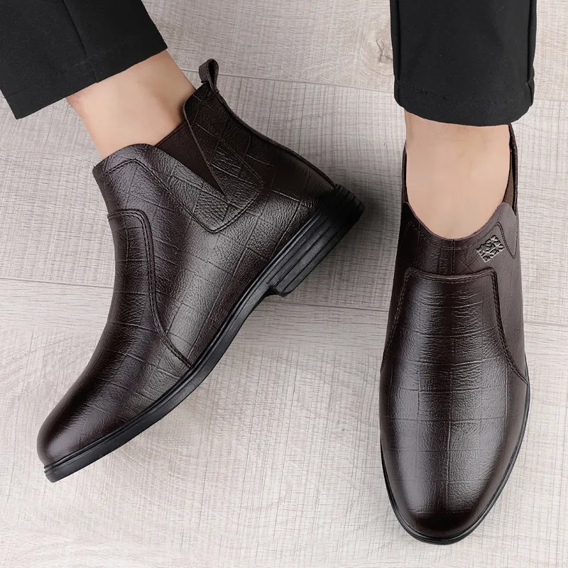 Mulinsen Ankle Boots Men Black/Dark Brown-7