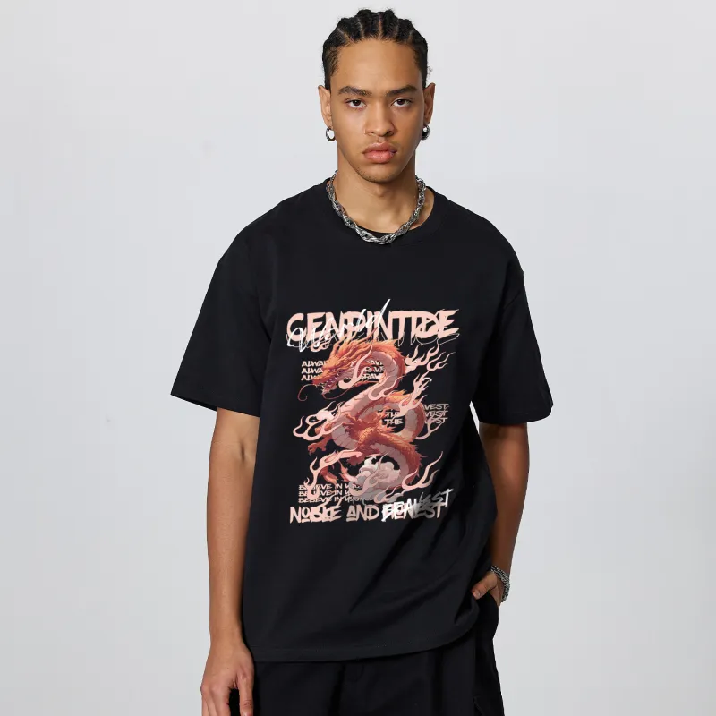 CENPIN Drop Shoulder Sleeve Short Sleeved T Shirts For Summer Unisex-10