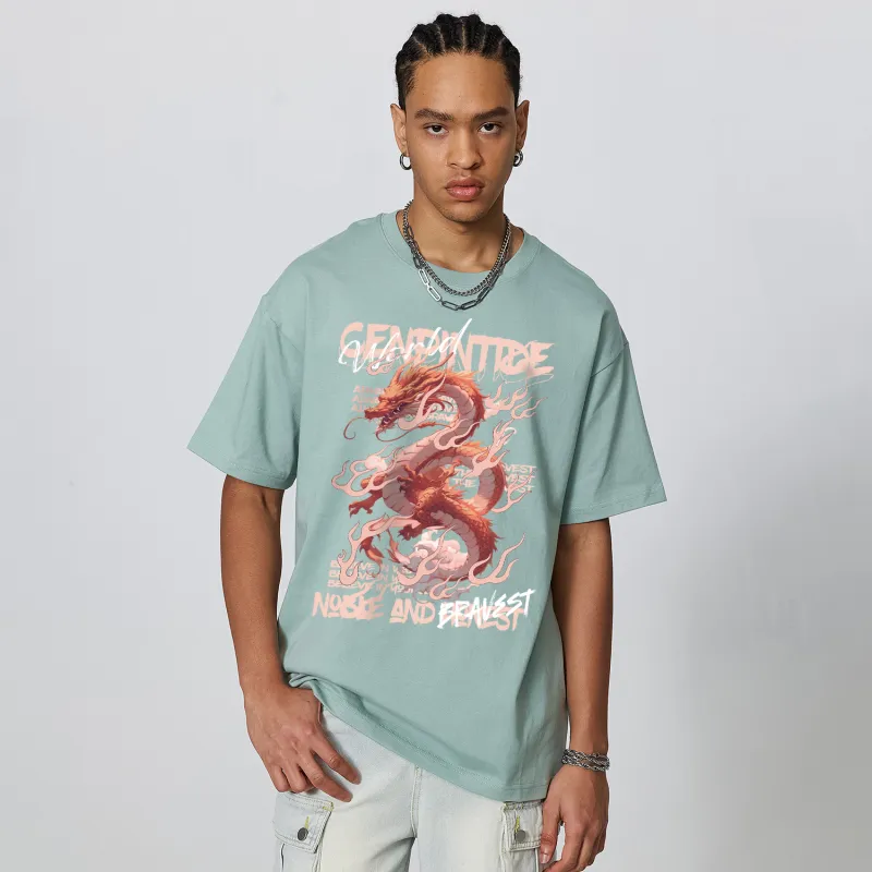 CENPIN Drop Shoulder Sleeve Short Sleeved T Shirts For Summer Unisex-15