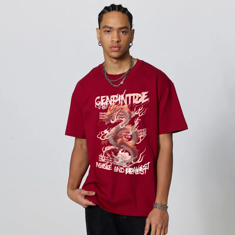 CENPIN Drop Shoulder Sleeve Short Sleeved T Shirts For Summer Unisex-19