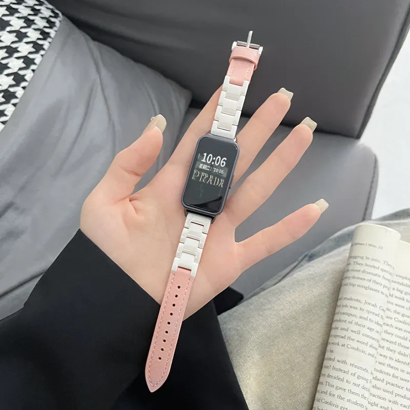 CHENSONG Huawei Compatibility Watch Band Compatibility With Huawei Band 9/8 NFC Ceramic Material-4