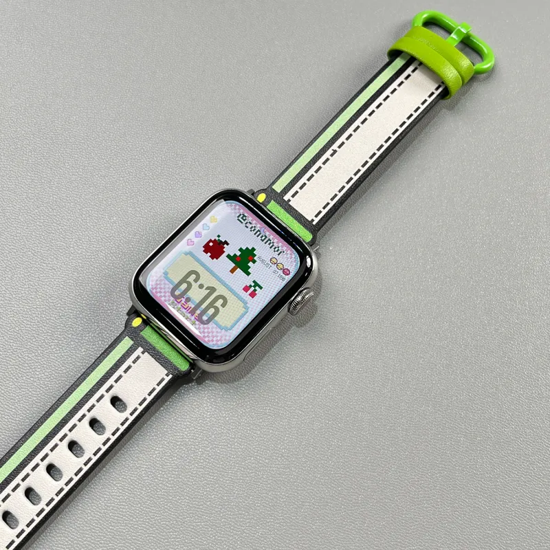 CHENSONG Watch Band Apple Compatibility Leather Material-1
