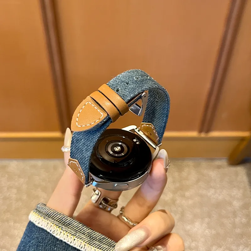 CHENSONG Watch Band Xiaomi Compatibility 135 210mm Leather And Canvas Material-7