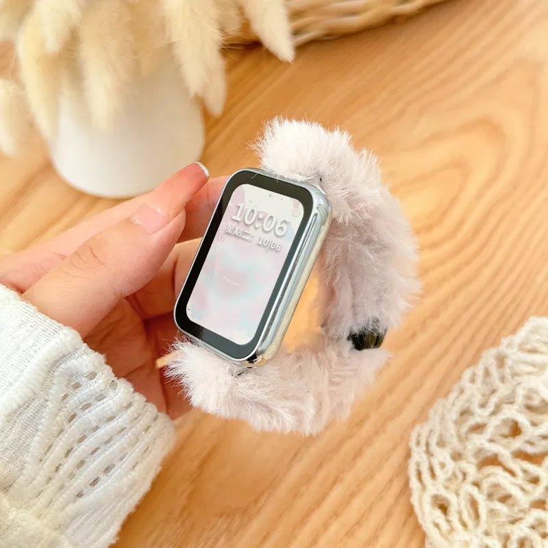 CHENSONG Watch Band Xiaomi Compatibility 13.5 21cm Rabbit Hair Material-2
