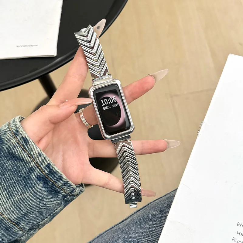 CHENSONG Honor Wristband 10/9 Watch Band Huawei Compatibility 206mm Metal-3