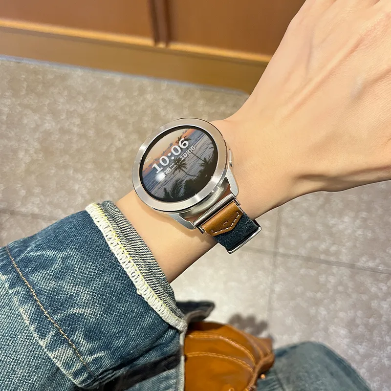 CHENSONG Watch Band Xiaomi Compatibility 135 210mm Leather And Canvas Material-9