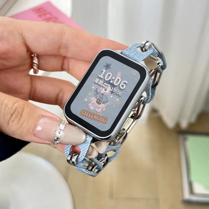 CHENSONG Watch Bands Xiaomi Compatibility 160mm Denim Material-1