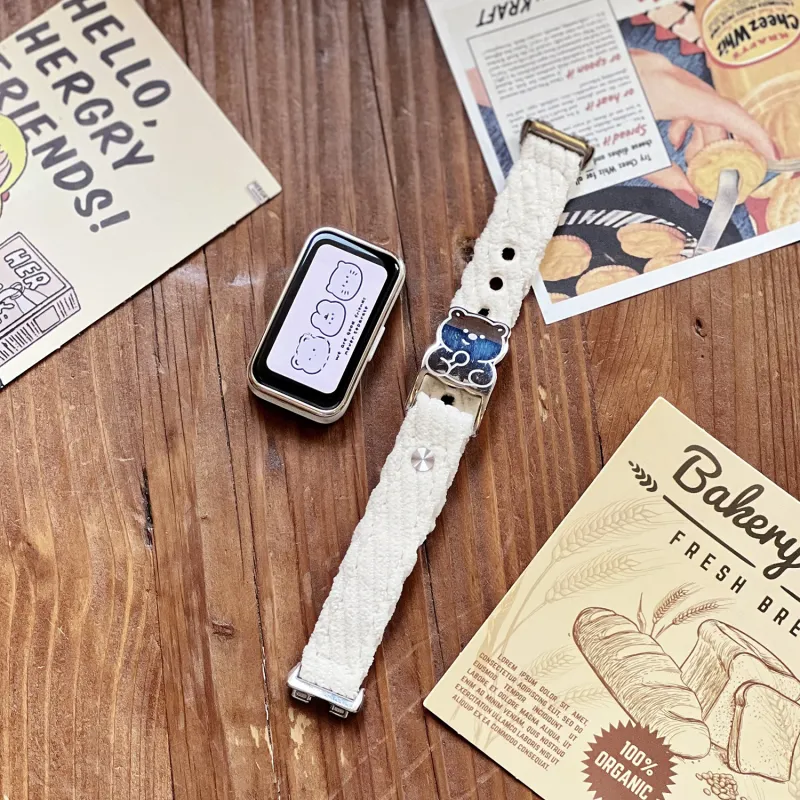 CHENSONG Watch Band Huawei Compatibility Yarn Material-1