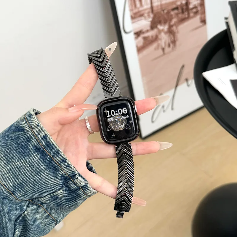 CHENSONG Apple Compatibility Watch Band Metal-10