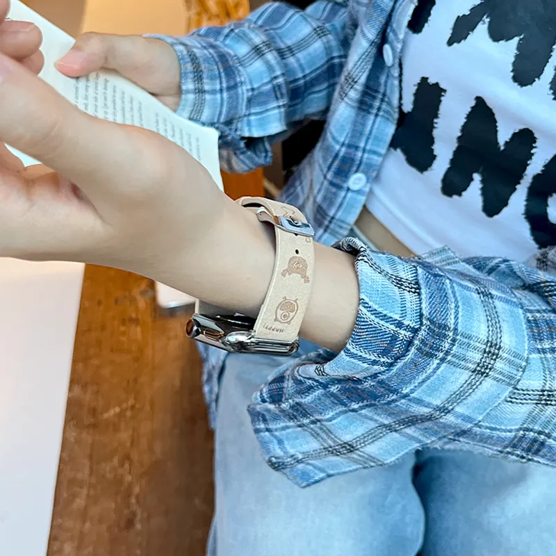 CHENSONG Watch Band Apple Compatibility Suede Material-5