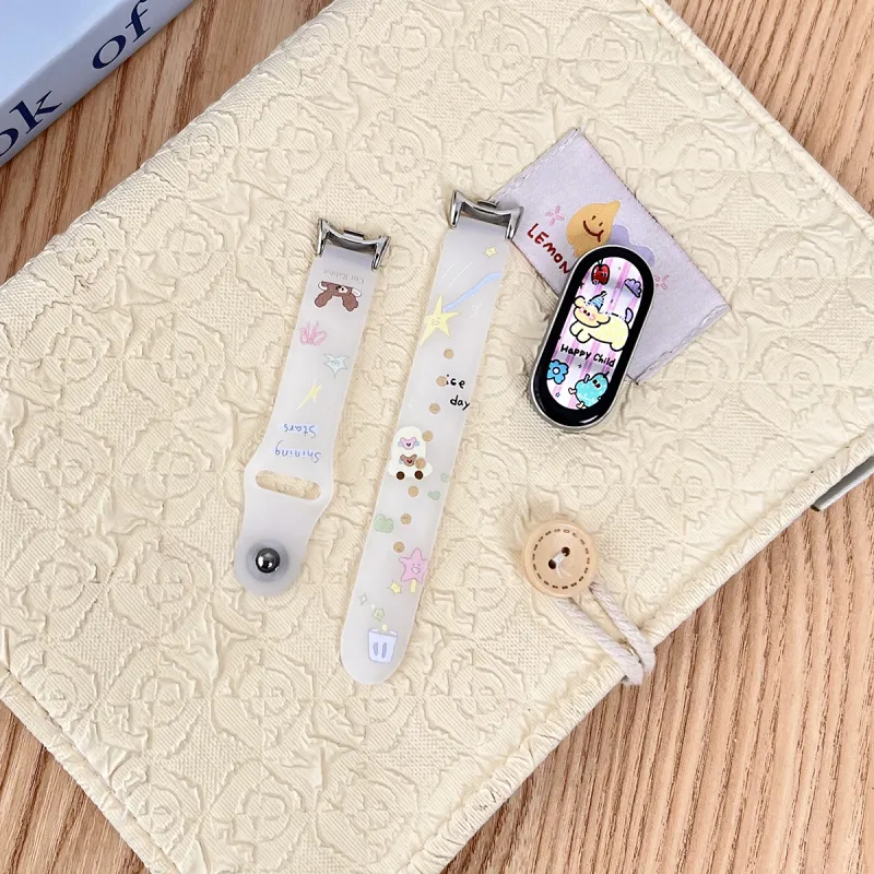 CHENSONG Watch Bands Semi Transparent Print Creative Silicone Instagram Style Unisex-5