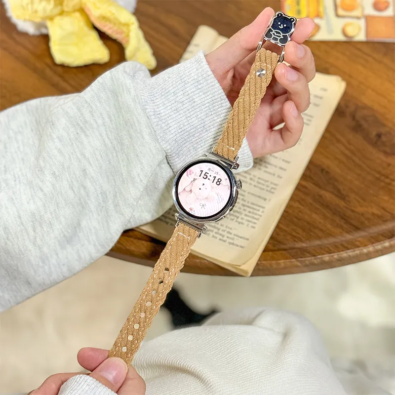 CHENSONG Watch Band Huawei Compatibility Yarn Style Strap Material-1