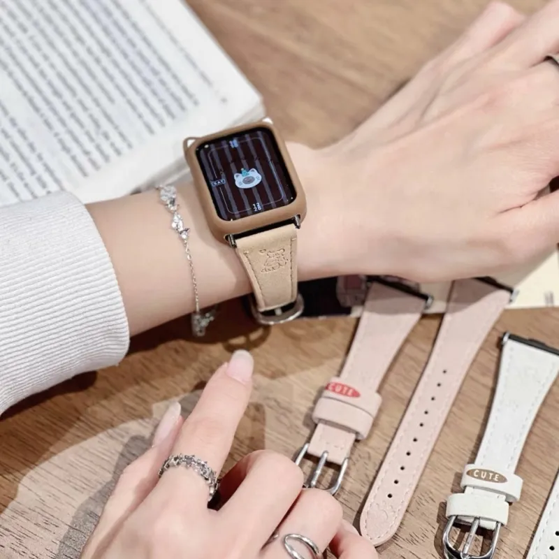 CHENSONG Huawei Compatibility Watch Band 220mm Suede Material-3
