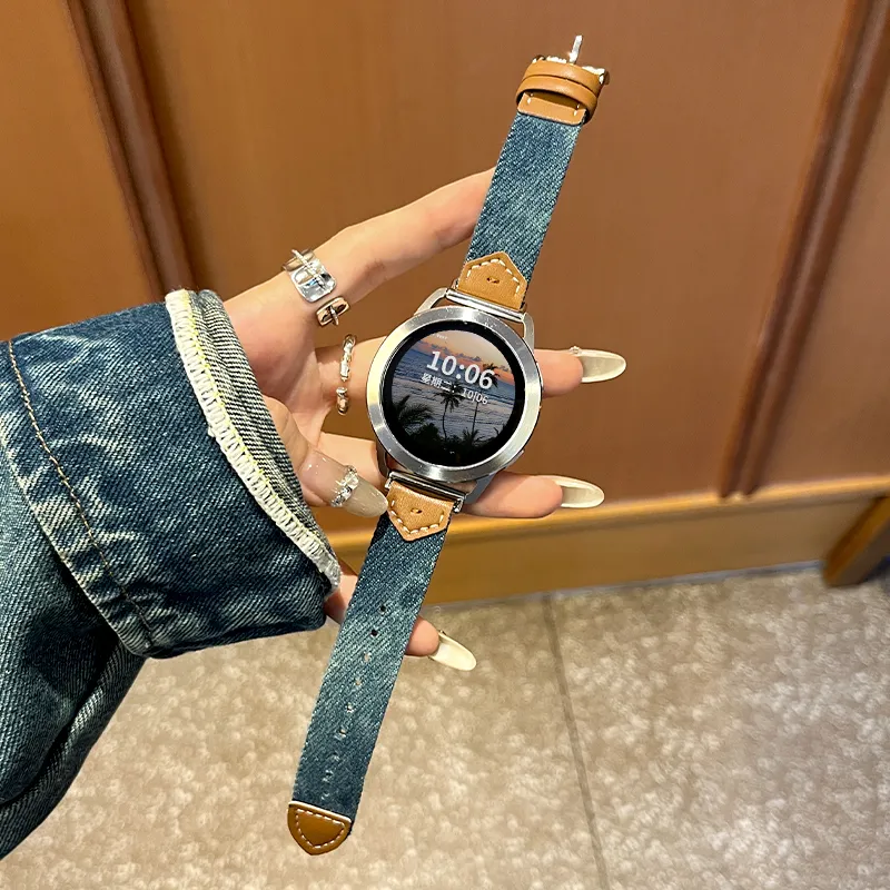 CHENSONG Watch Band Xiaomi Compatibility 135 210mm Leather And Canvas Material-6