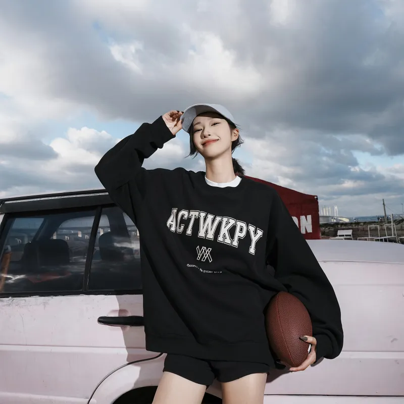WKPY Sweatshirt Unisex Couple's Black-5
