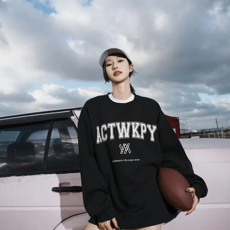 WKPY Sweatshirt Unisex Couple's Black-4