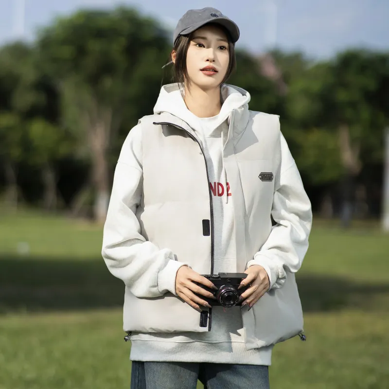 WKPY Vest Unisex Warm Sand White-3