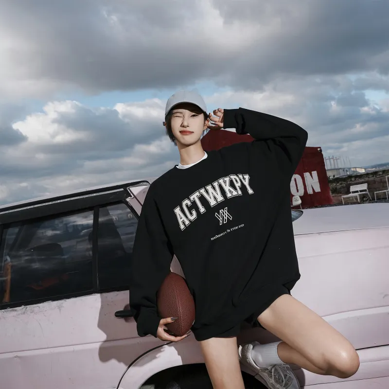 WKPY Sweatshirt Unisex Couple's Black-3