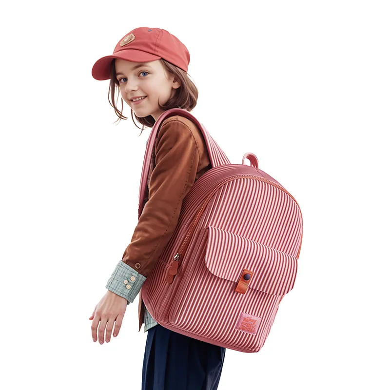 ONIMALS Memory Foam Backpack Regular Unisex Coffee/Khaki/Ange Pink-7