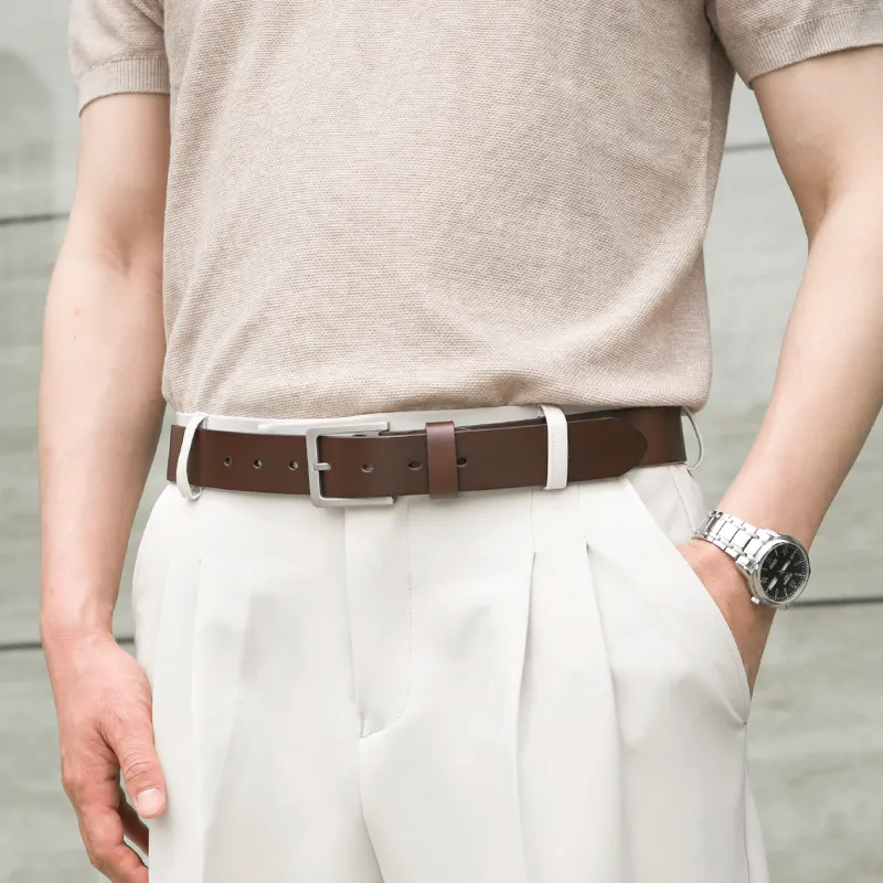 Cows Reign Top Grain Cow Leather Belts Unisex 3.4cm-4