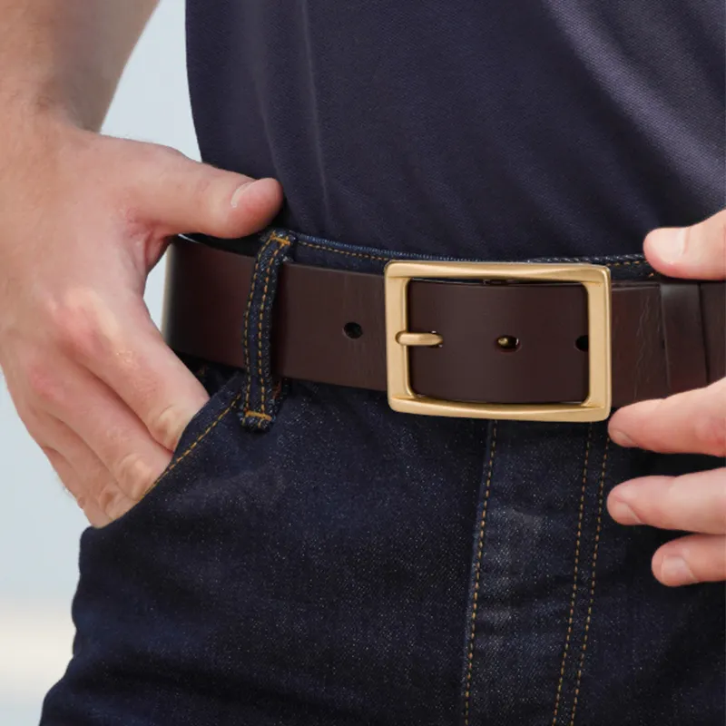 Cows Reign Single Layer Top Grain Cow Leather Leather Belts Men's Width 3.7CM-8