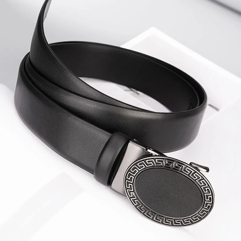 Cows Reign Top Grain Cow Leather Belts Men's Width 3.4cm-3